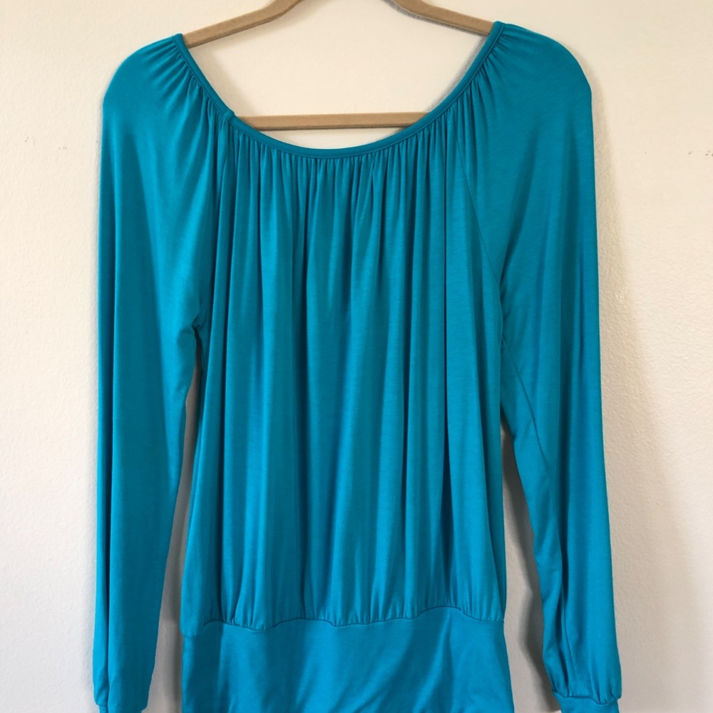 Karen Kane Turquoise Top - Picture 2 of 7